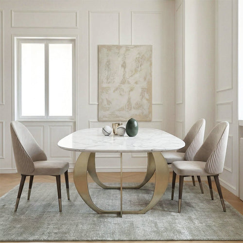 Arpen Dining Table, Marble, Dining Table Set - Miola