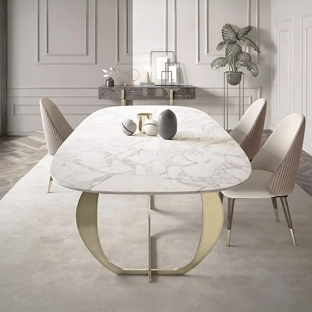Arpen Dining Table, Marble, Dining Table Set - Miola