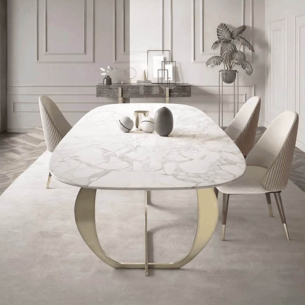 Arpen Dining Table, Marble, Dining Table Set - Miola