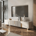 Athena TV Stand, Cream & Gold - Miola