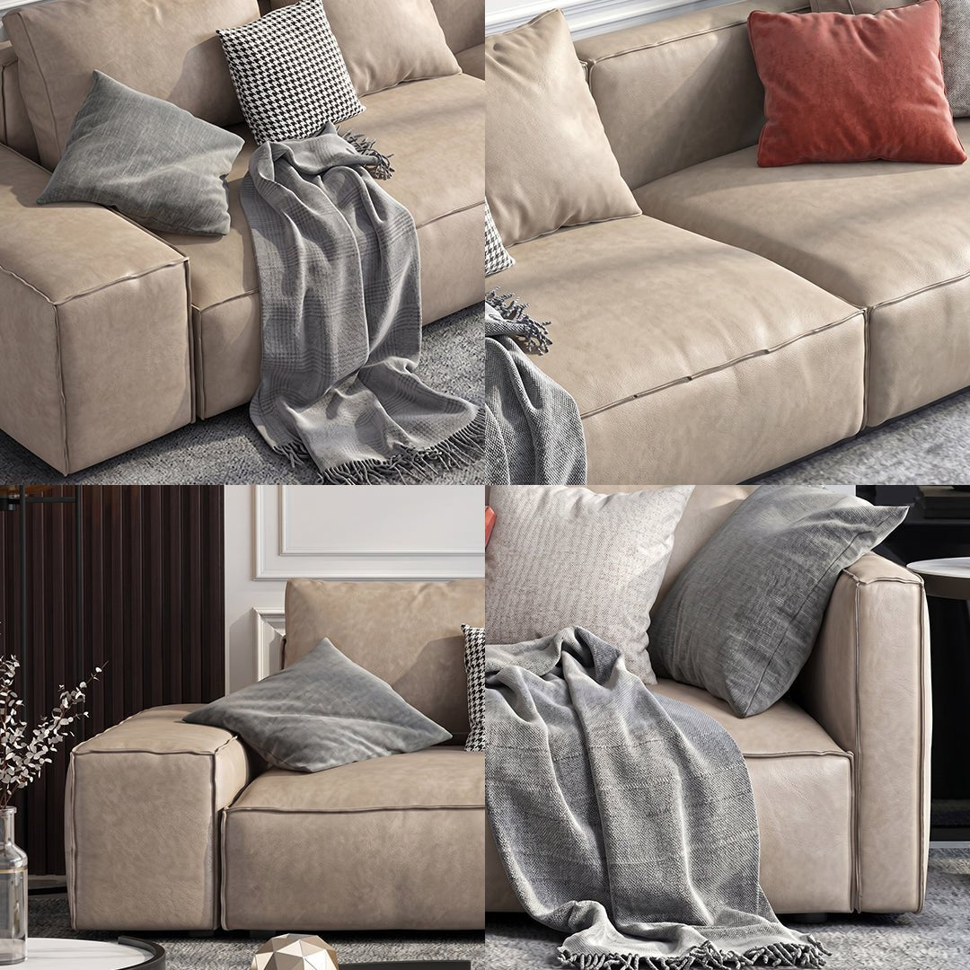 Aula Two Seater, Three Seater, Four Seater Sofa, Modular Sofa, Leathaire - Miola