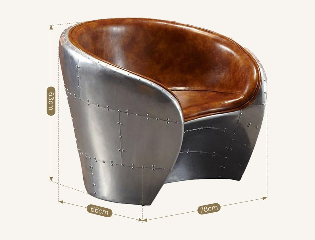 Aviator Pilot Armchair, Loft Style - Miola