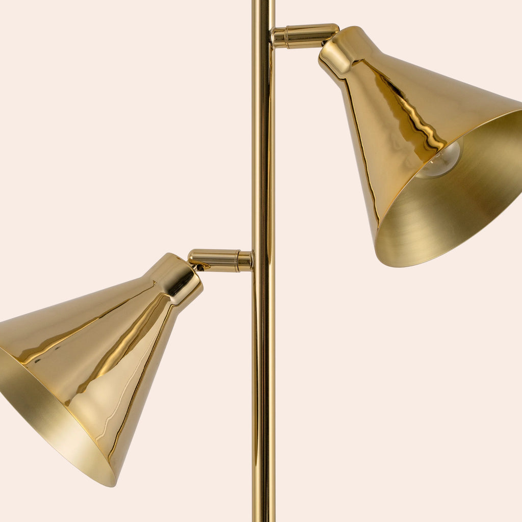 Brass cone floor lamp - Miola