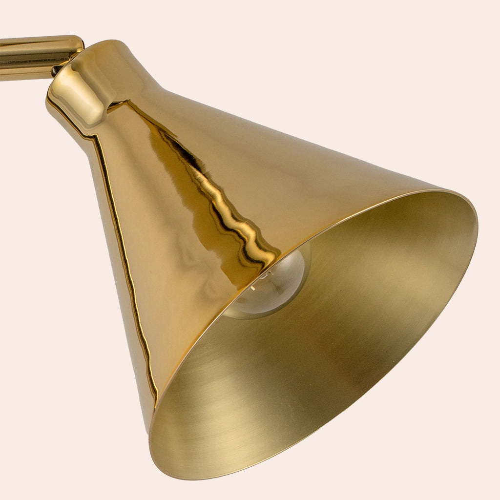 Brass cone floor lamp - Miola