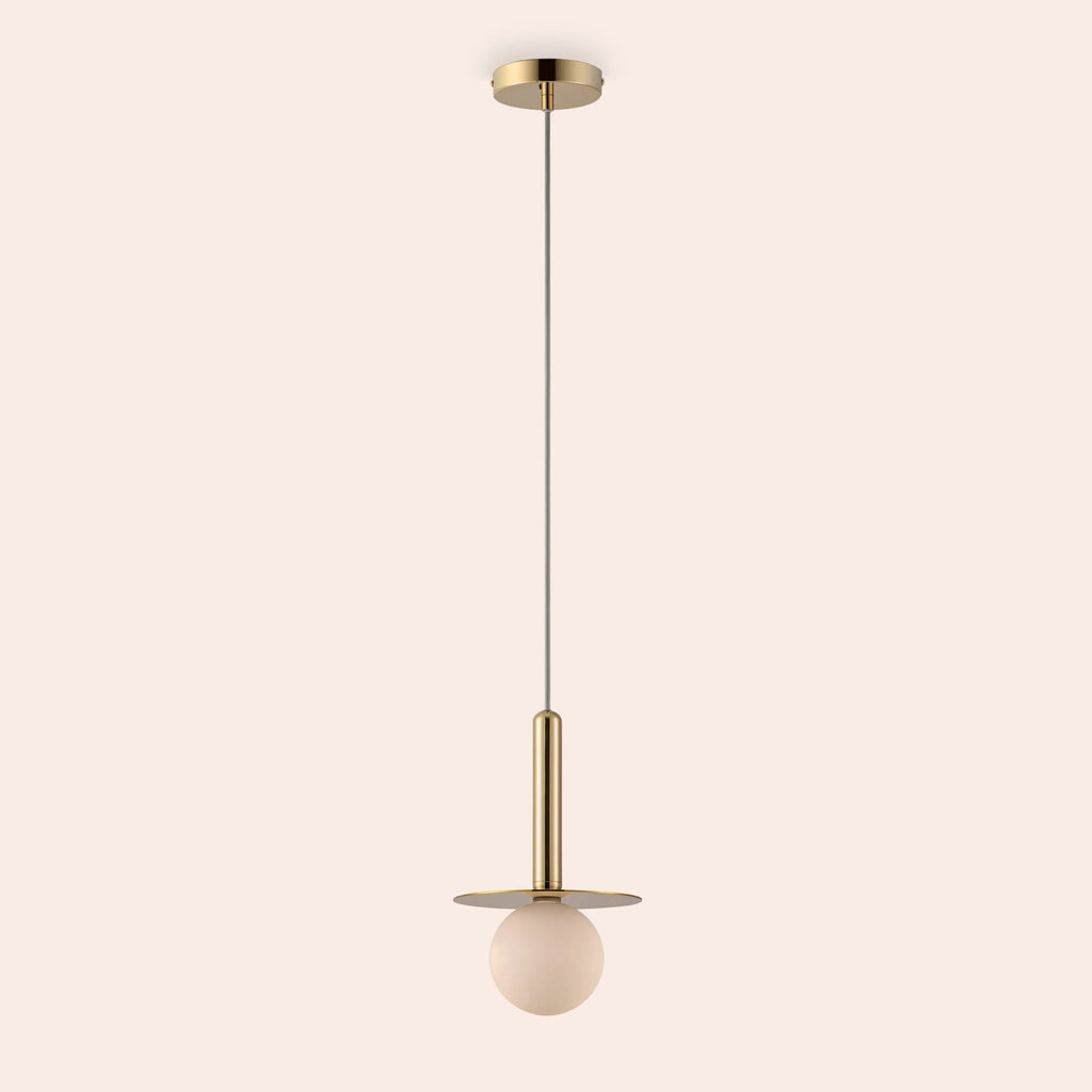 Brass disk pendant ceiling light - Miola