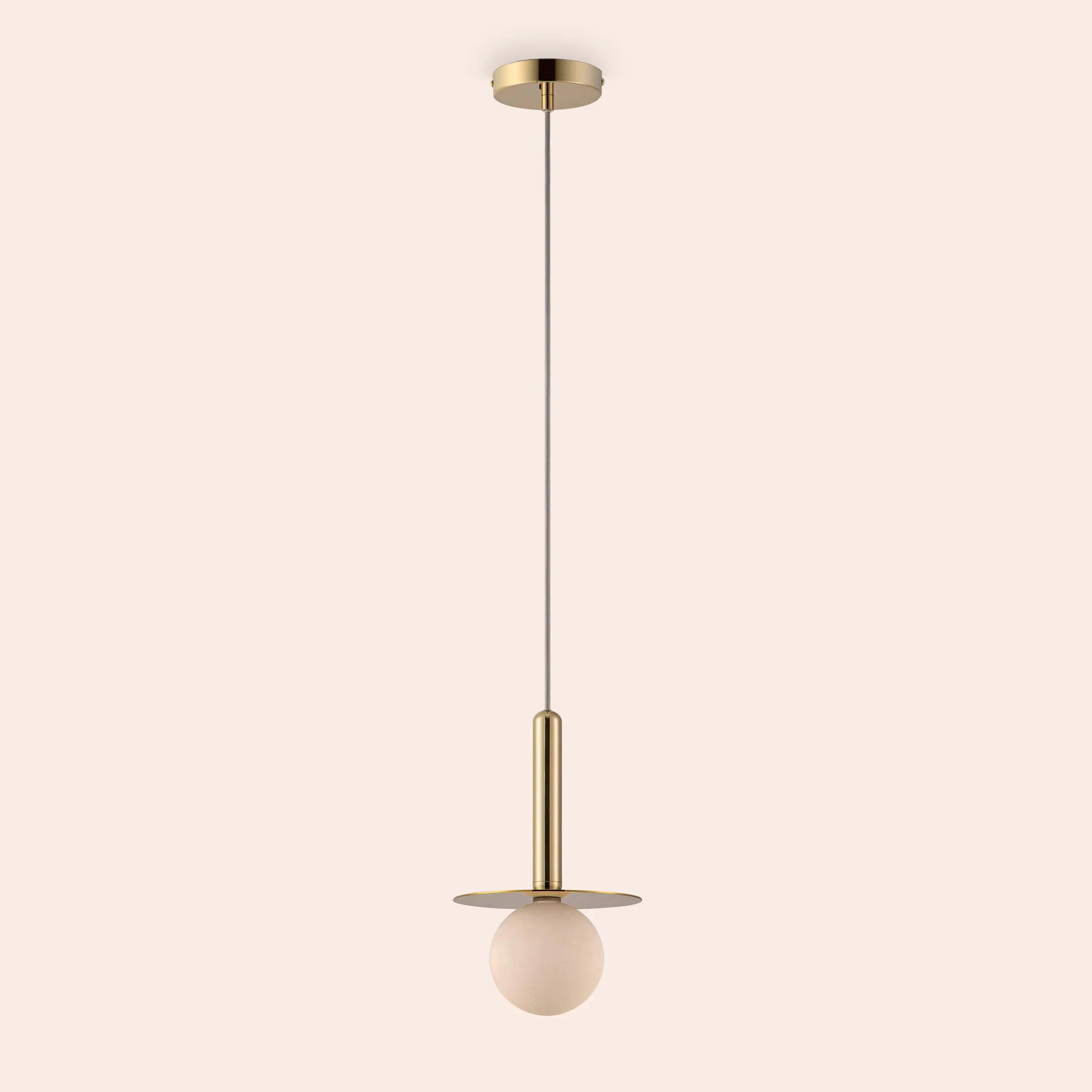 Brass disk pendant ceiling light - Miola