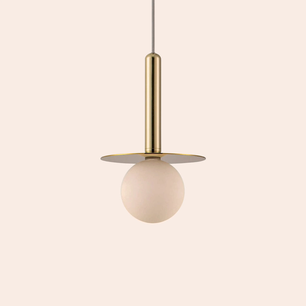 Brass disk pendant ceiling light - Miola