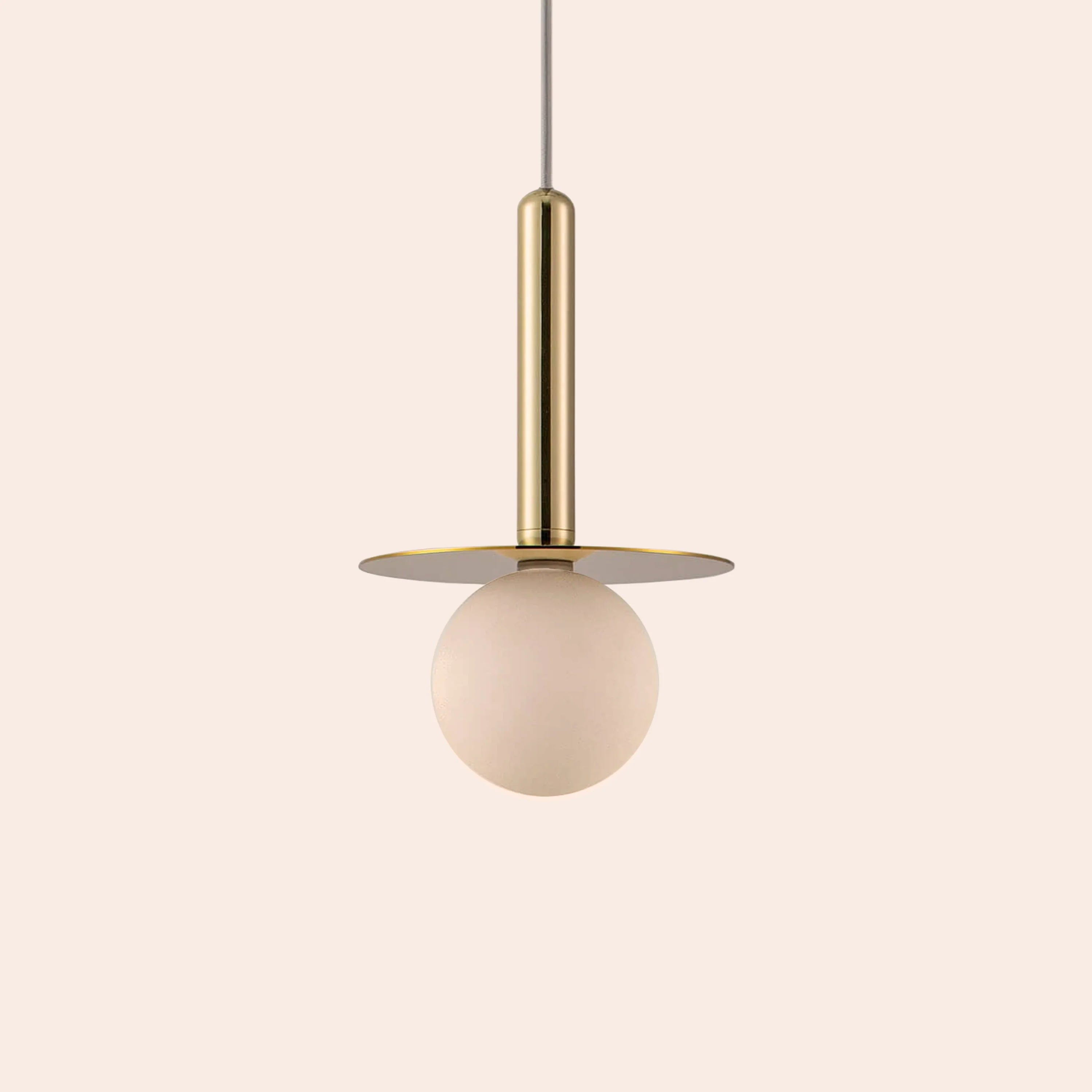 Brass disk pendant ceiling light - Miola