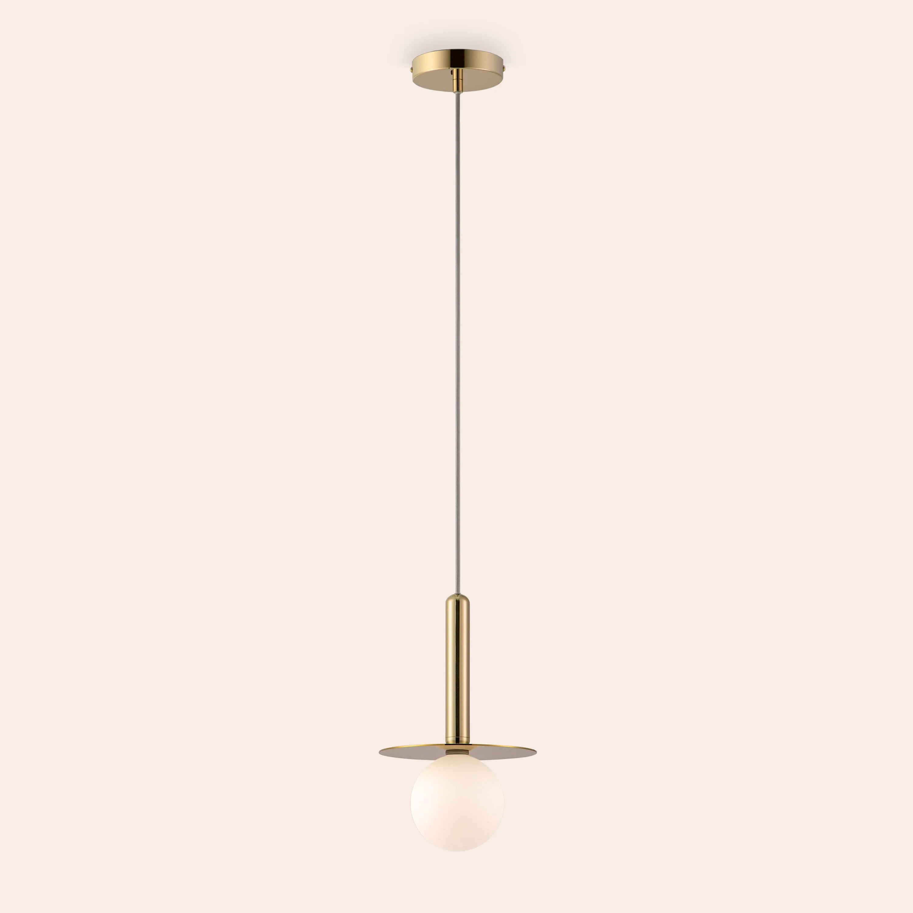 Brass disk pendant ceiling light - Miola