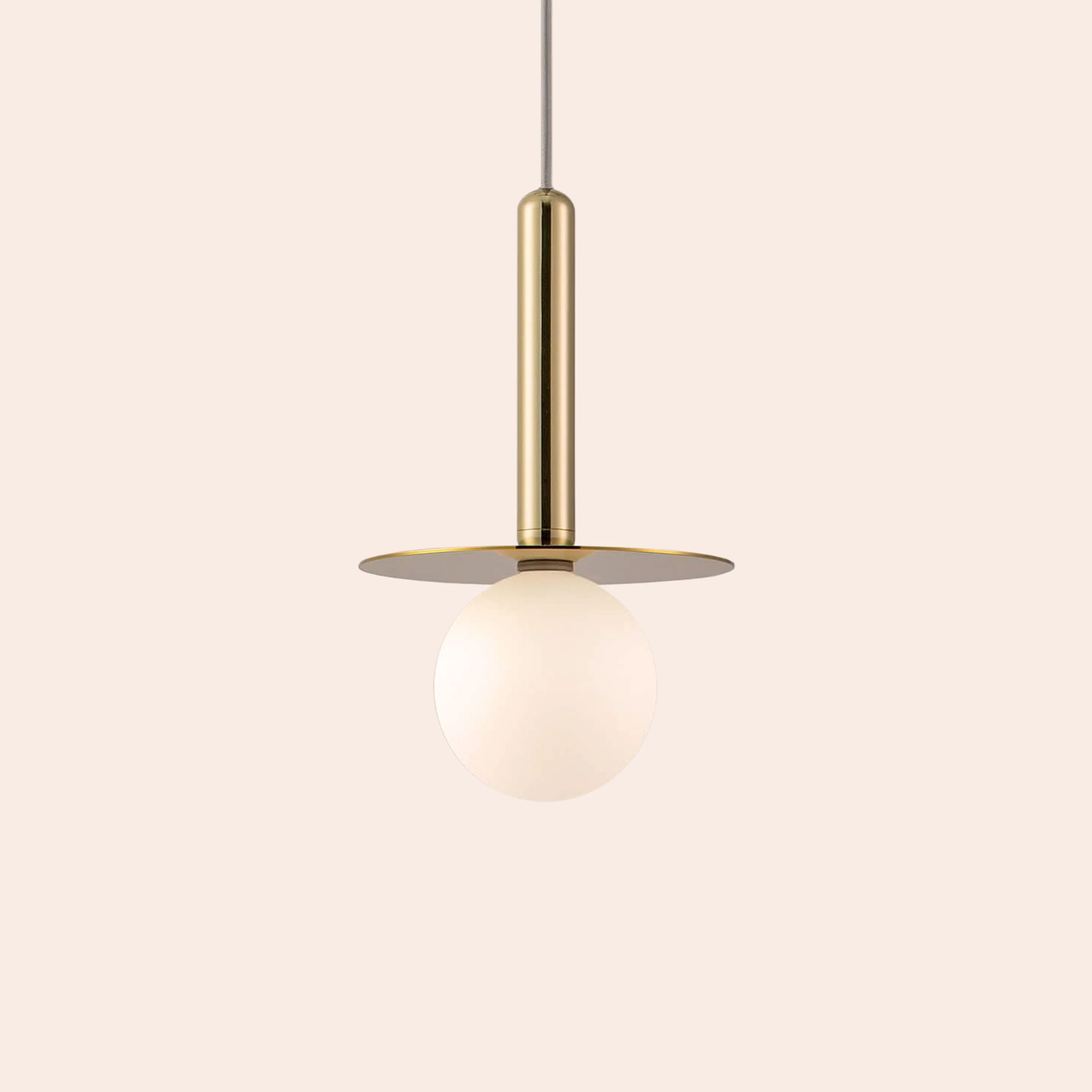 Brass disk pendant ceiling light - Miola