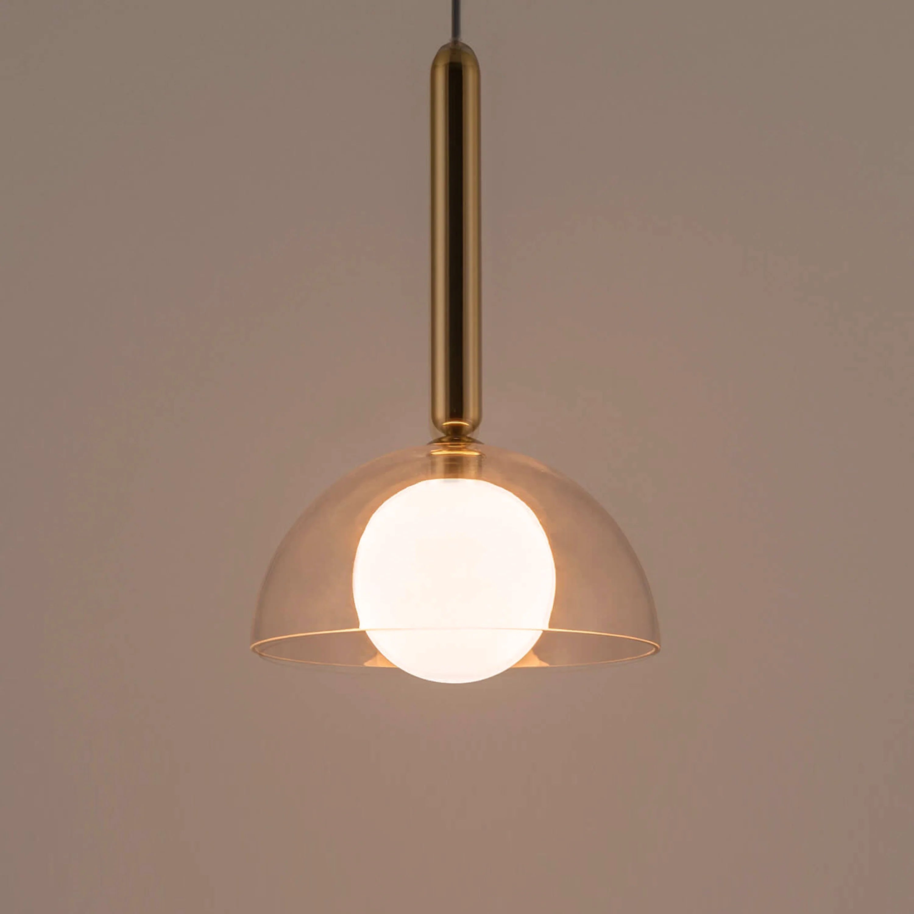 Brass dome pendant ceiling light