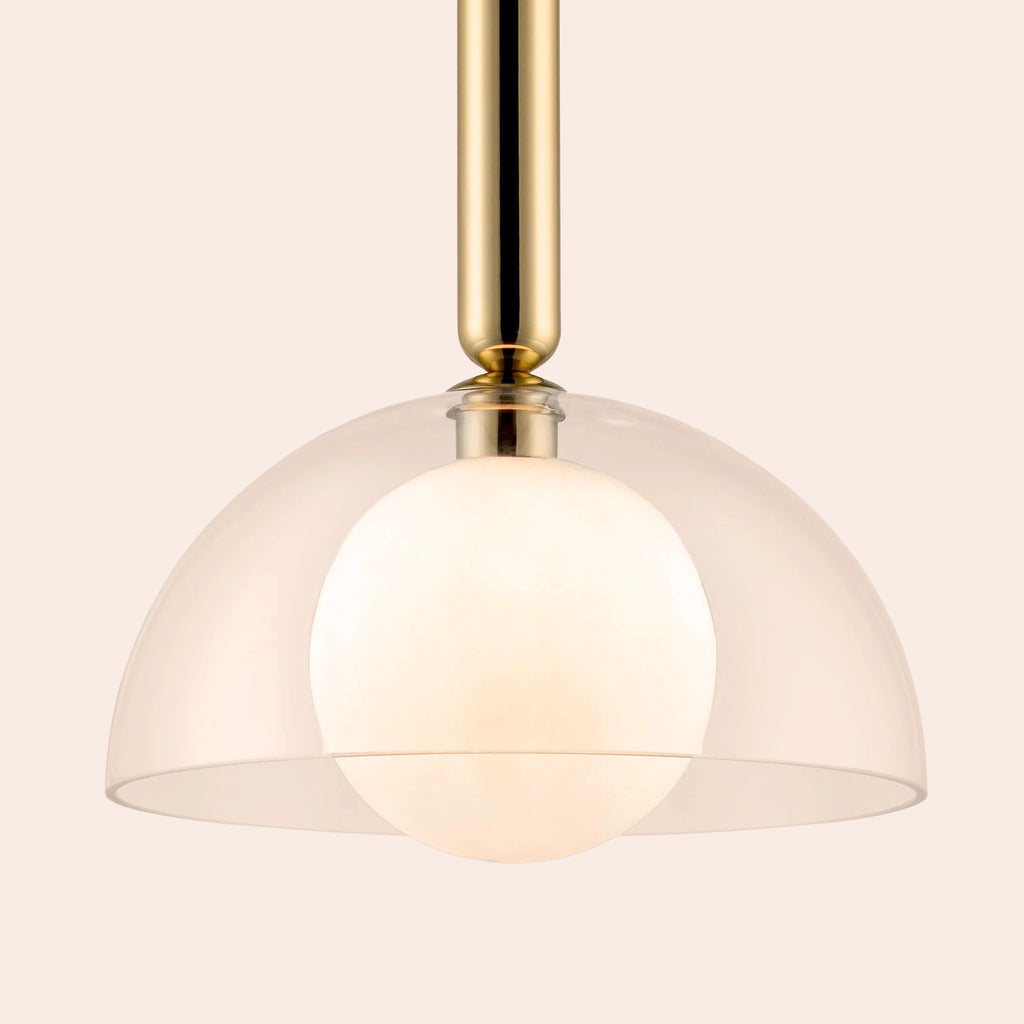 Brass dome pendant ceiling light - Miola
