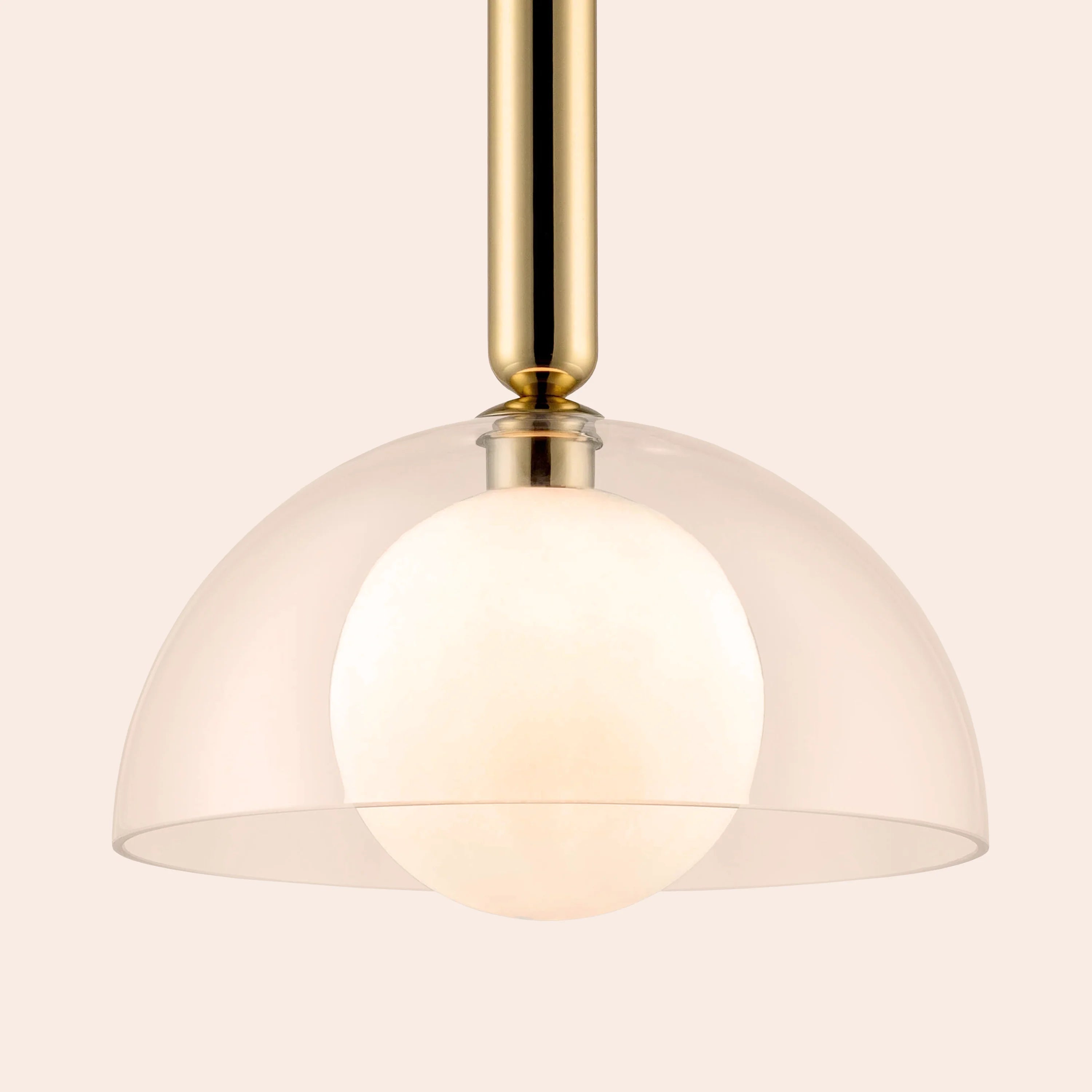 Brass dome pendant ceiling light - Miola