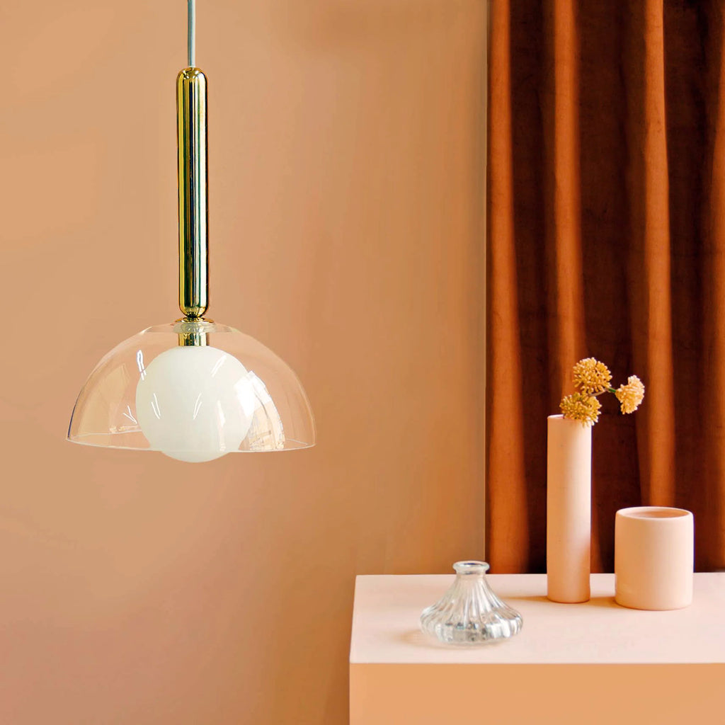 Brass dome pendant ceiling light - Miola