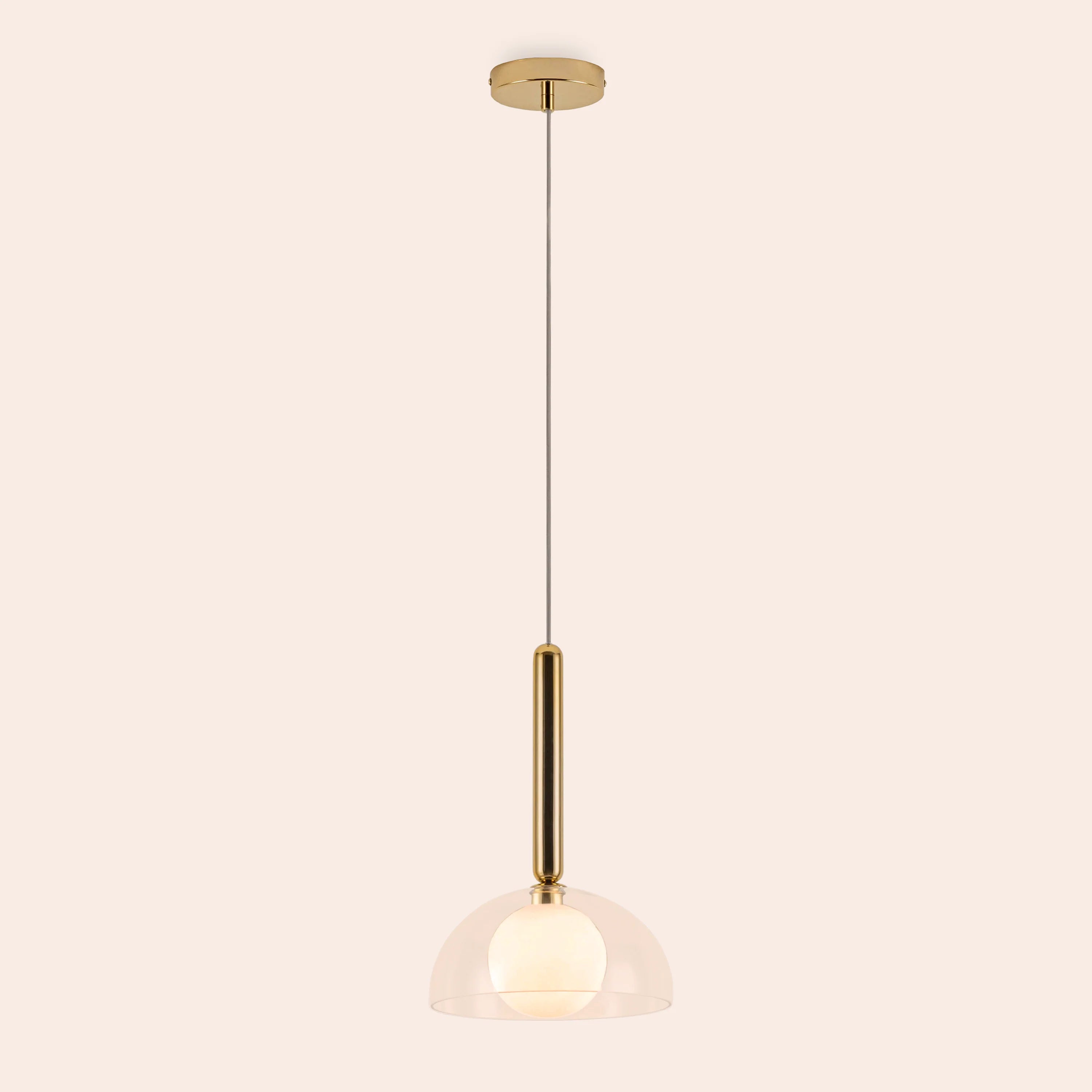 Brass dome pendant ceiling light - Miola