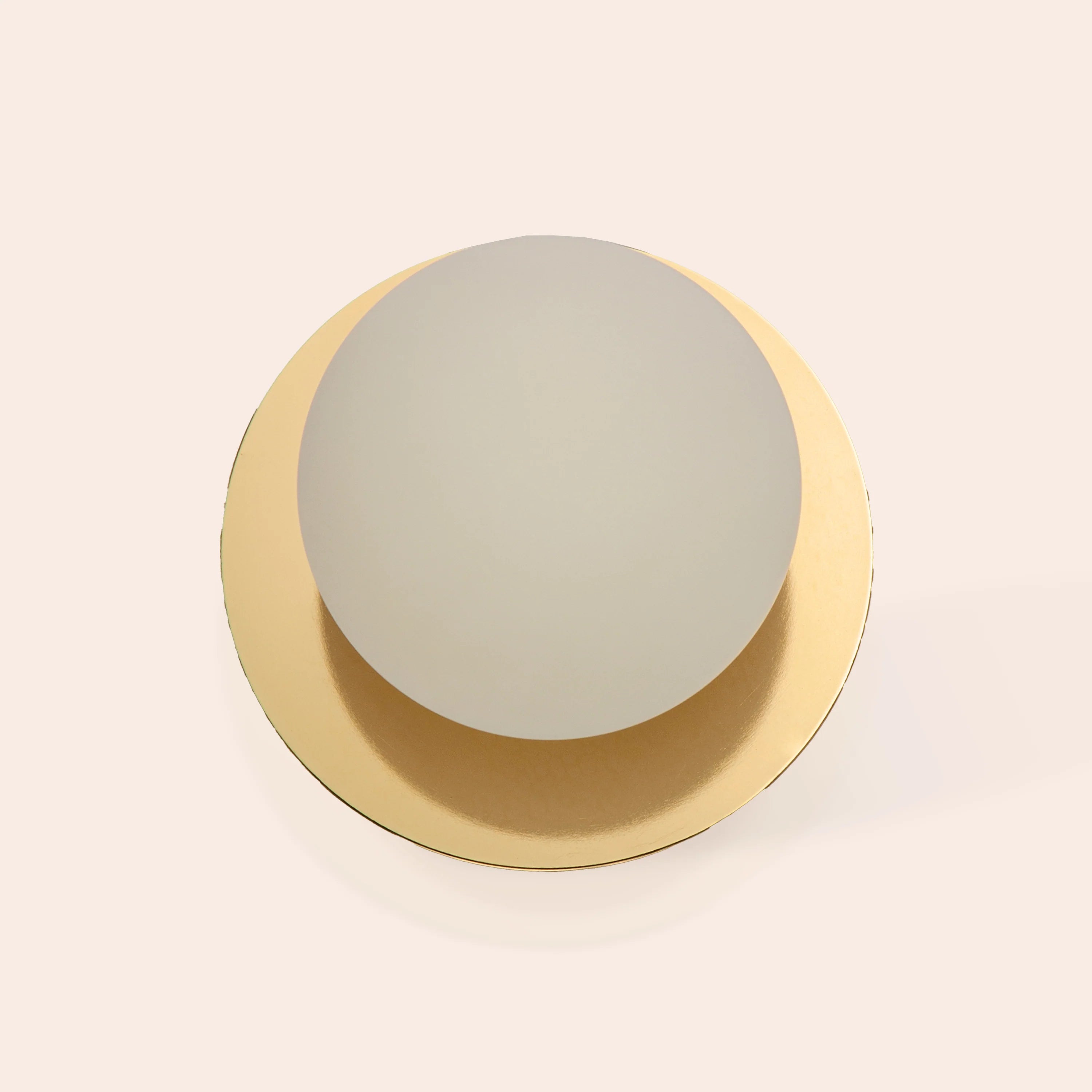 Brass opal disk cordless table lamp - Miola