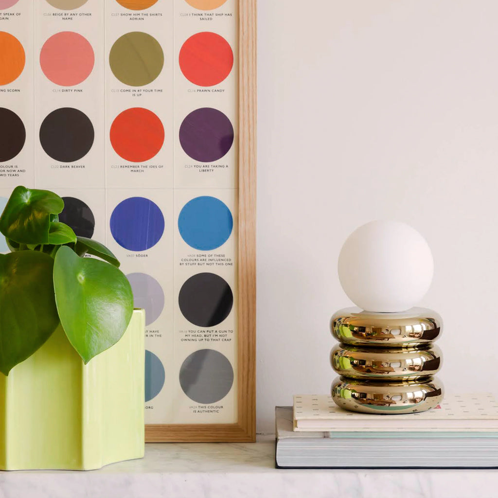 Brass tube cordless table lamp - Miola