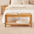 Bali Rattan Bench with Storage Shelf - Miola