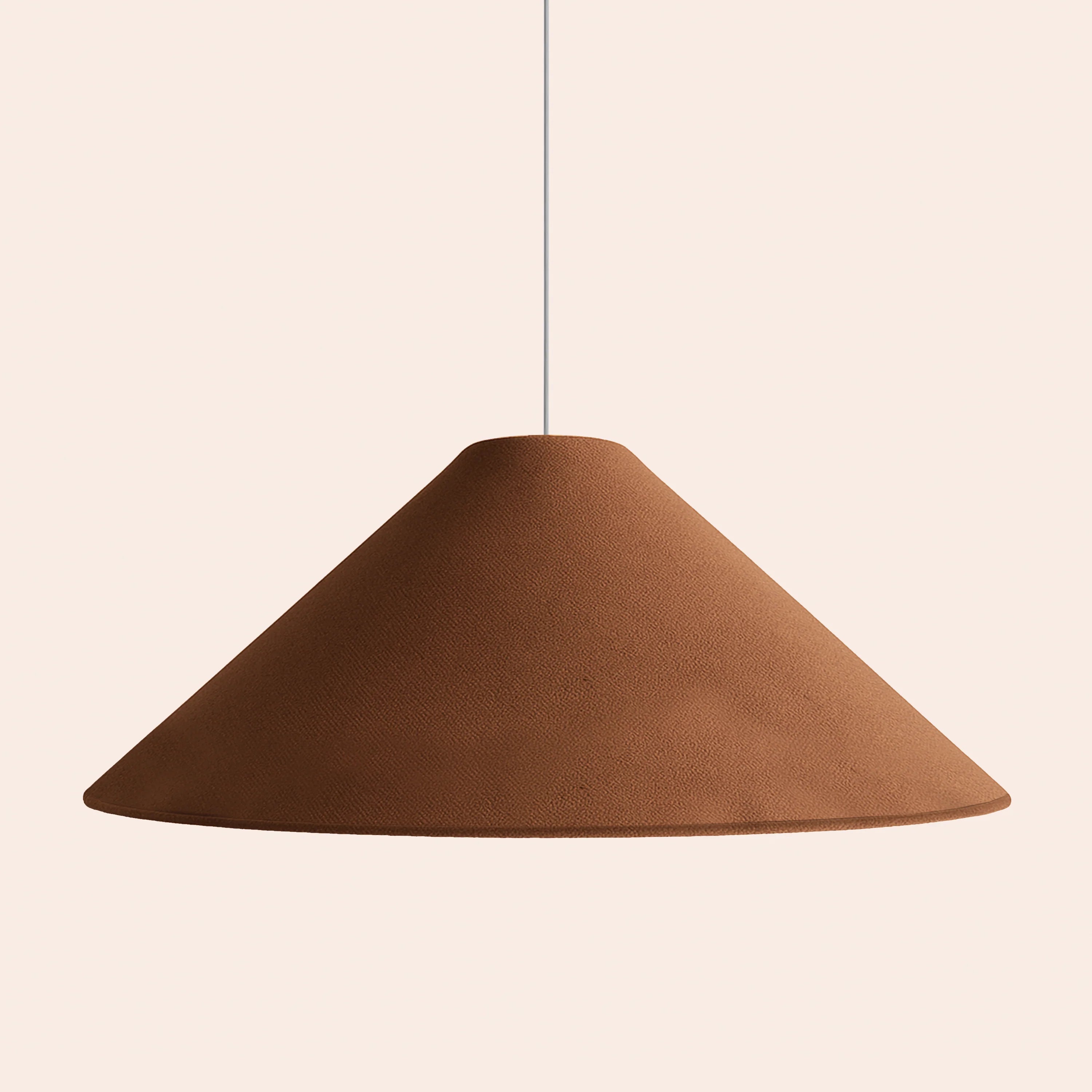 Bark Brown Check Lined Cone Shade - Miola