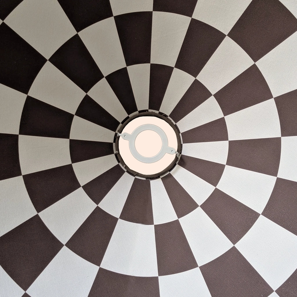 Bark Brown Check Lined Cone Shade - Miola