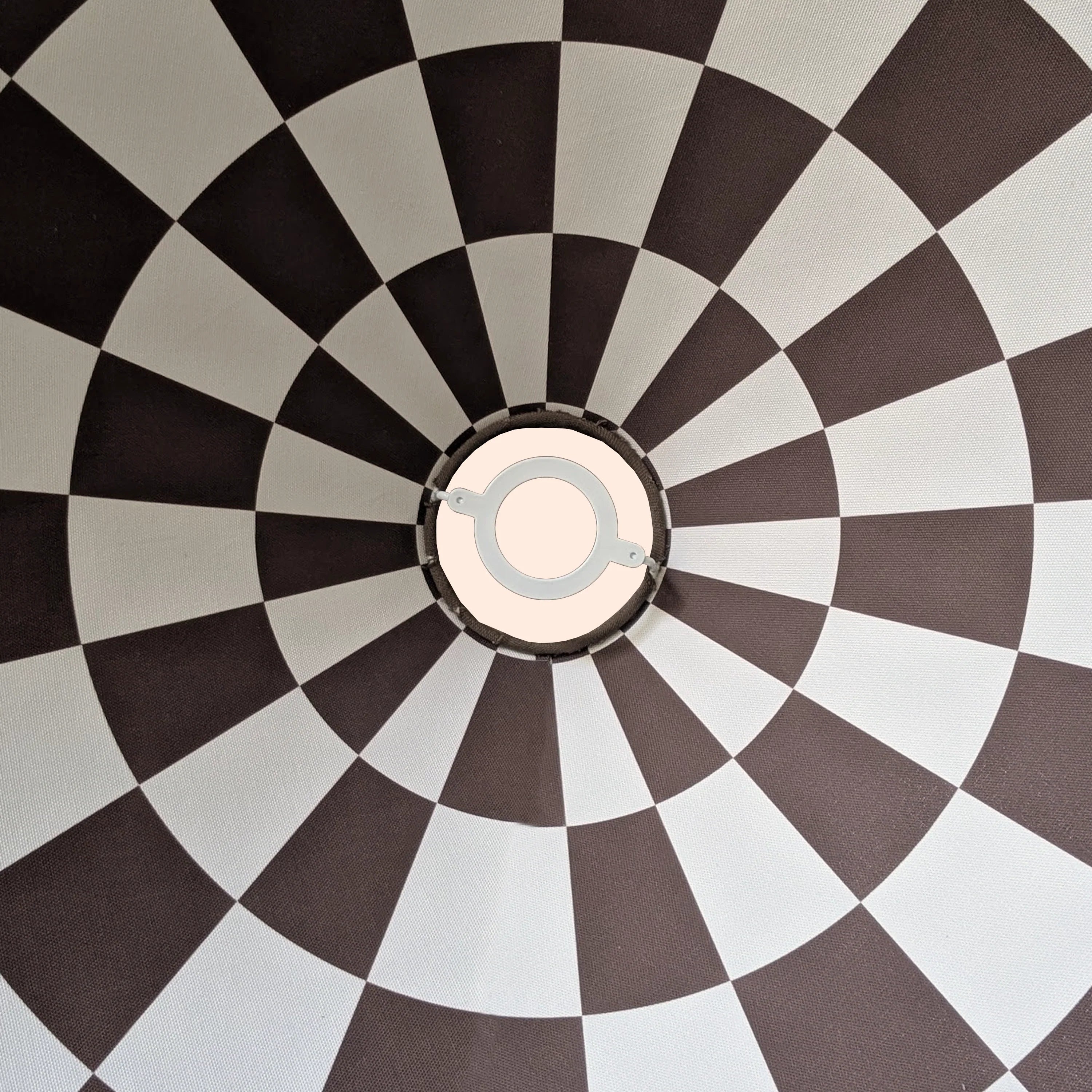 Bark Brown Check Lined Cone Shade - Miola