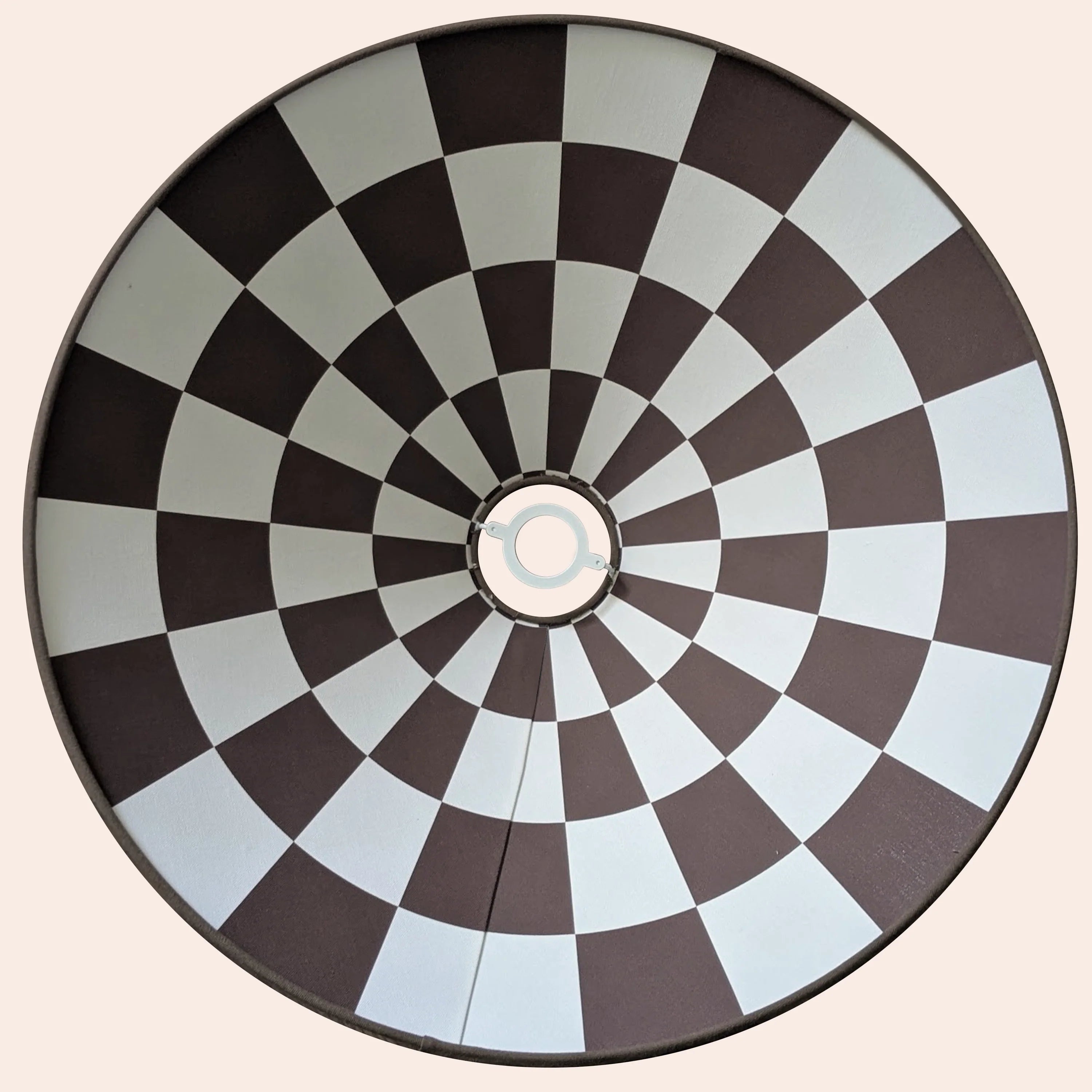 Bark Brown Check Lined Cone Shade - Miola