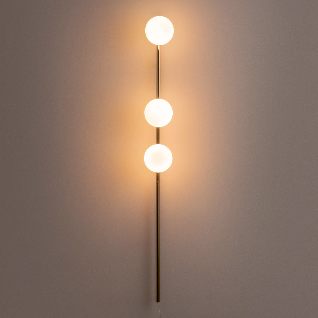 Brass bar plug - in wall light - Miola