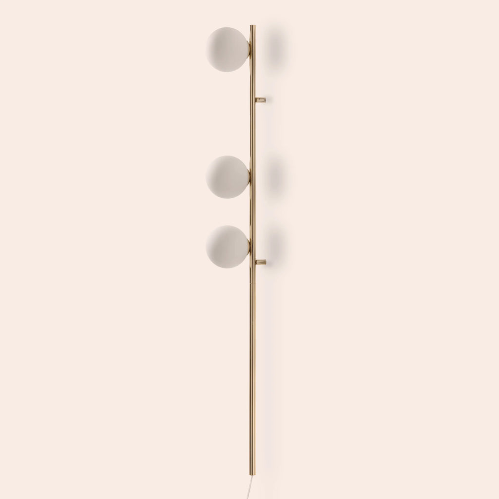 Brass bar plug - in wall light - Miola