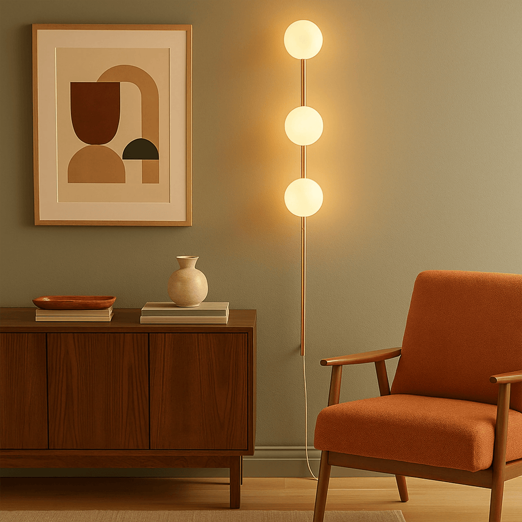 Brass bar plug - in wall light - Miola