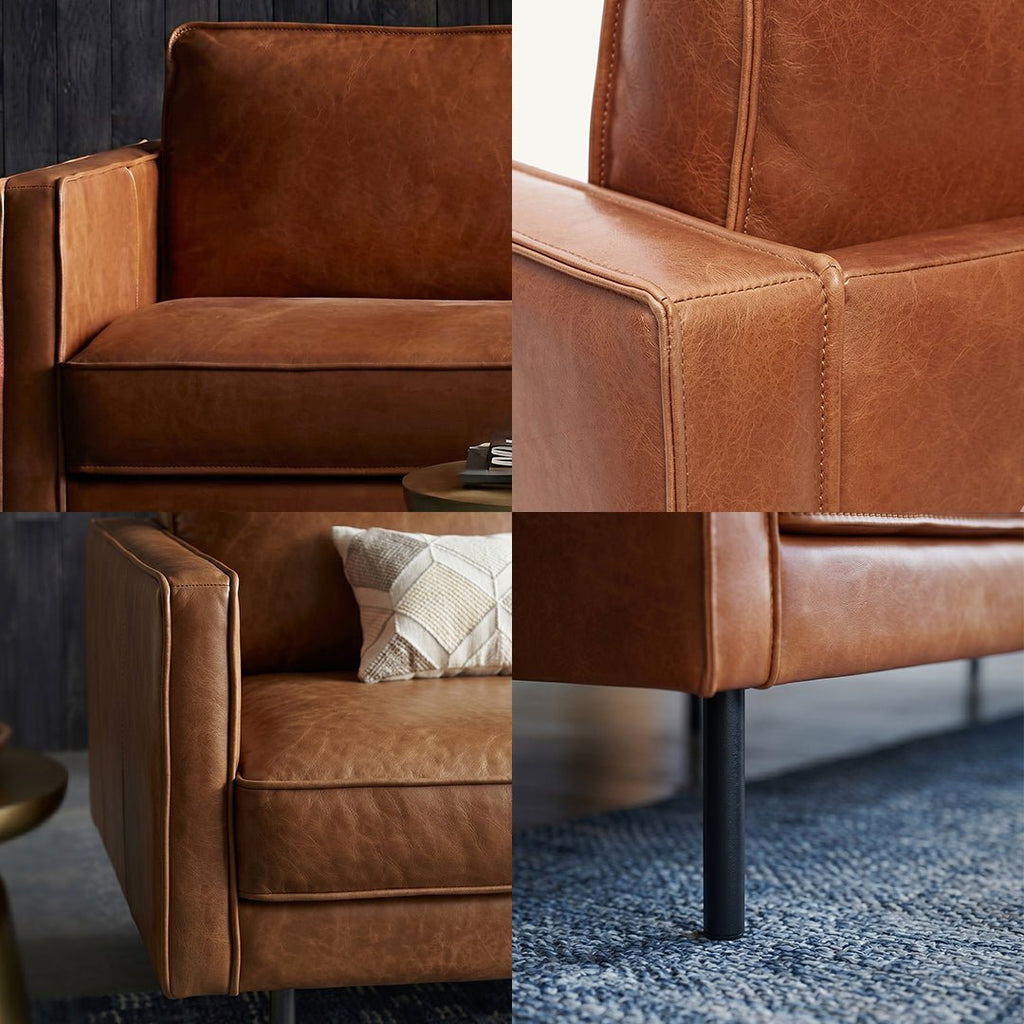 Barbican Two Seater, Three Seater Sofa, Real Leather - Miola