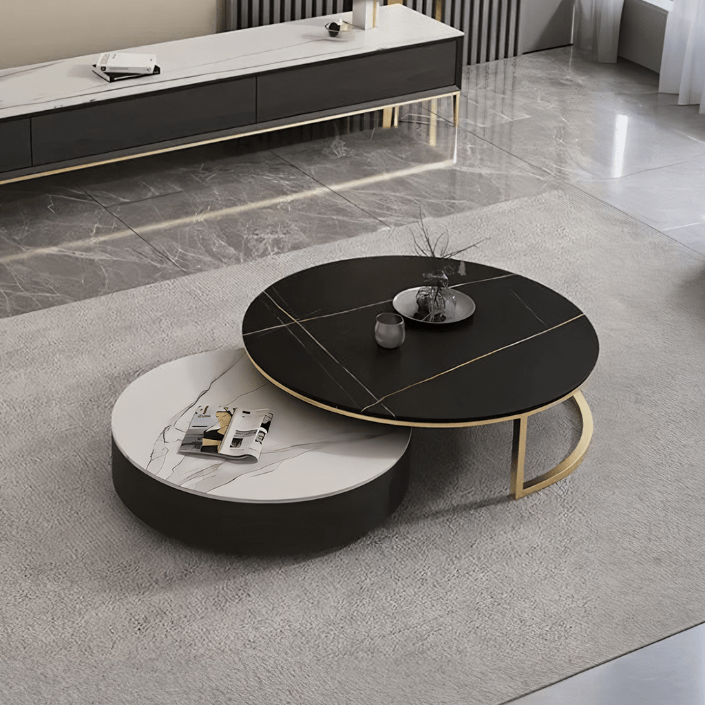 Bigbiglife Nesting Coffee Table With TV Stand, Sintered Stone - Miola