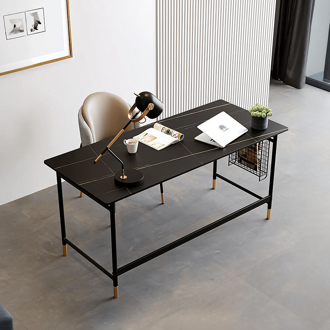 Bleeker Office Desk, Sintered Stone - Miola