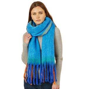 Blue Block Scarf