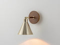 Brass cone wall light - Miola