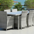 Load image into Gallery viewer, 6 Seater Rectangular Rattan and Polywood Grey Garden Dining Set 200cm
