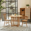 Bruce Rattan Dining Table, Light Oak, Round - Miola