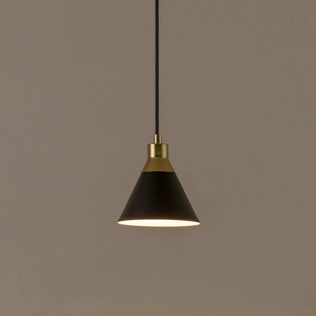Charcoal grey cone pendant ceiling light - Miola