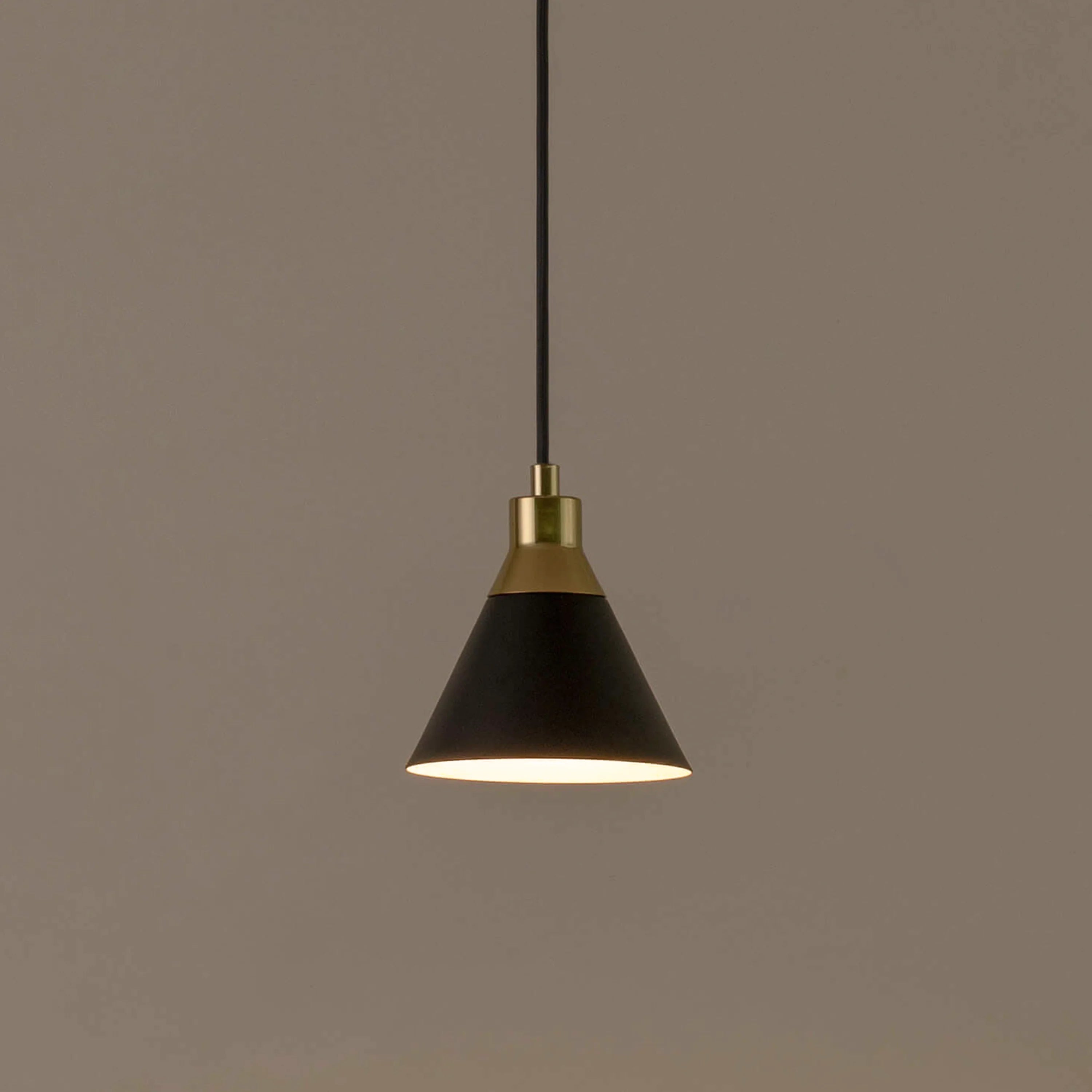 Charcoal grey cone pendant ceiling light - Miola