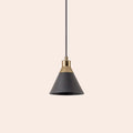 Charcoal grey cone pendant ceiling light - Miola