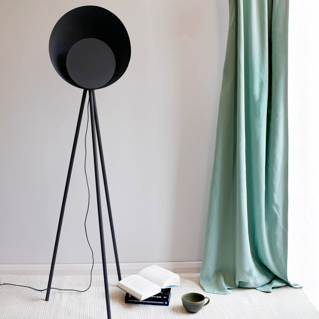 Charcoal grey diffuser floor lamp - Miola