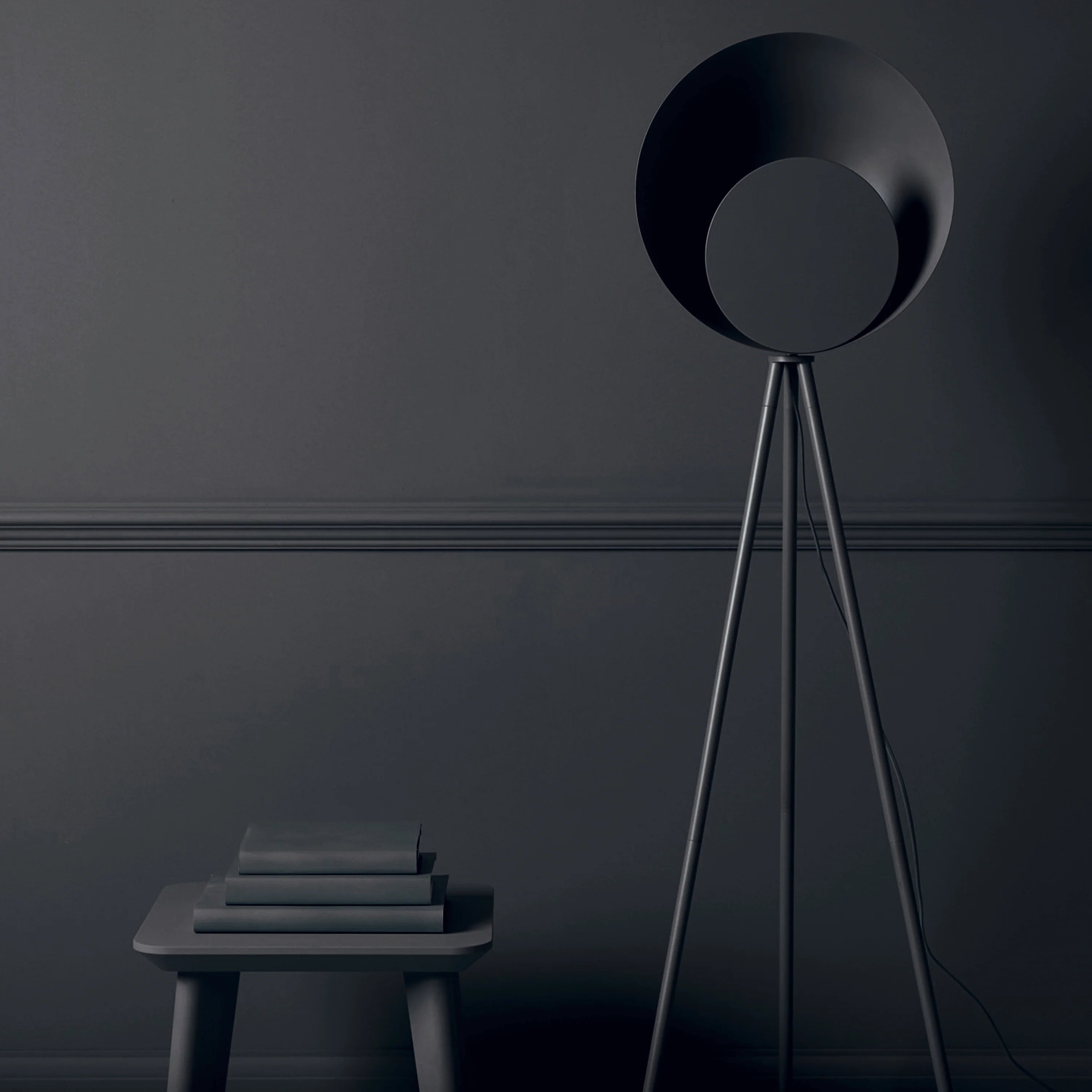 Charcoal Grey Diffuser Floor Lamp - Miola