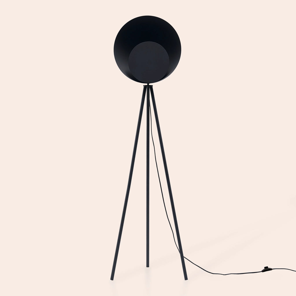 Charcoal grey diffuser floor lamp - Miola