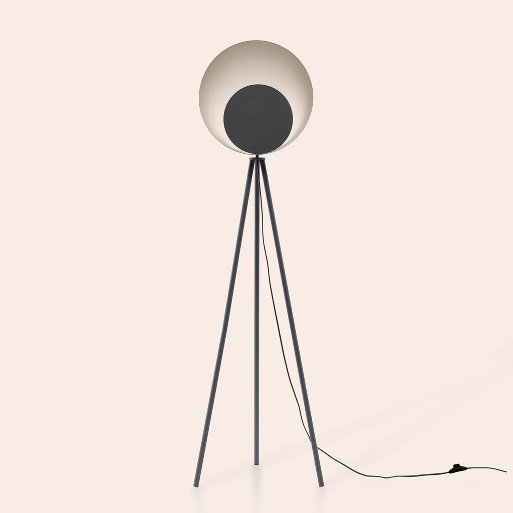 Charcoal grey diffuser floor lamp - Miola