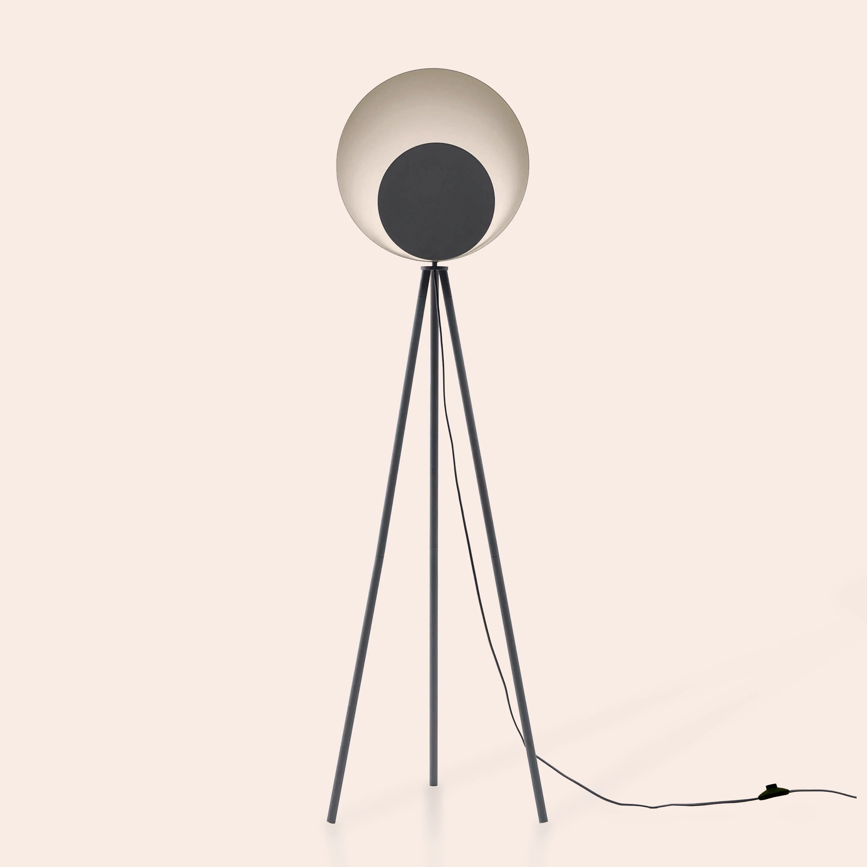 Charcoal grey diffuser floor lamp - Miola