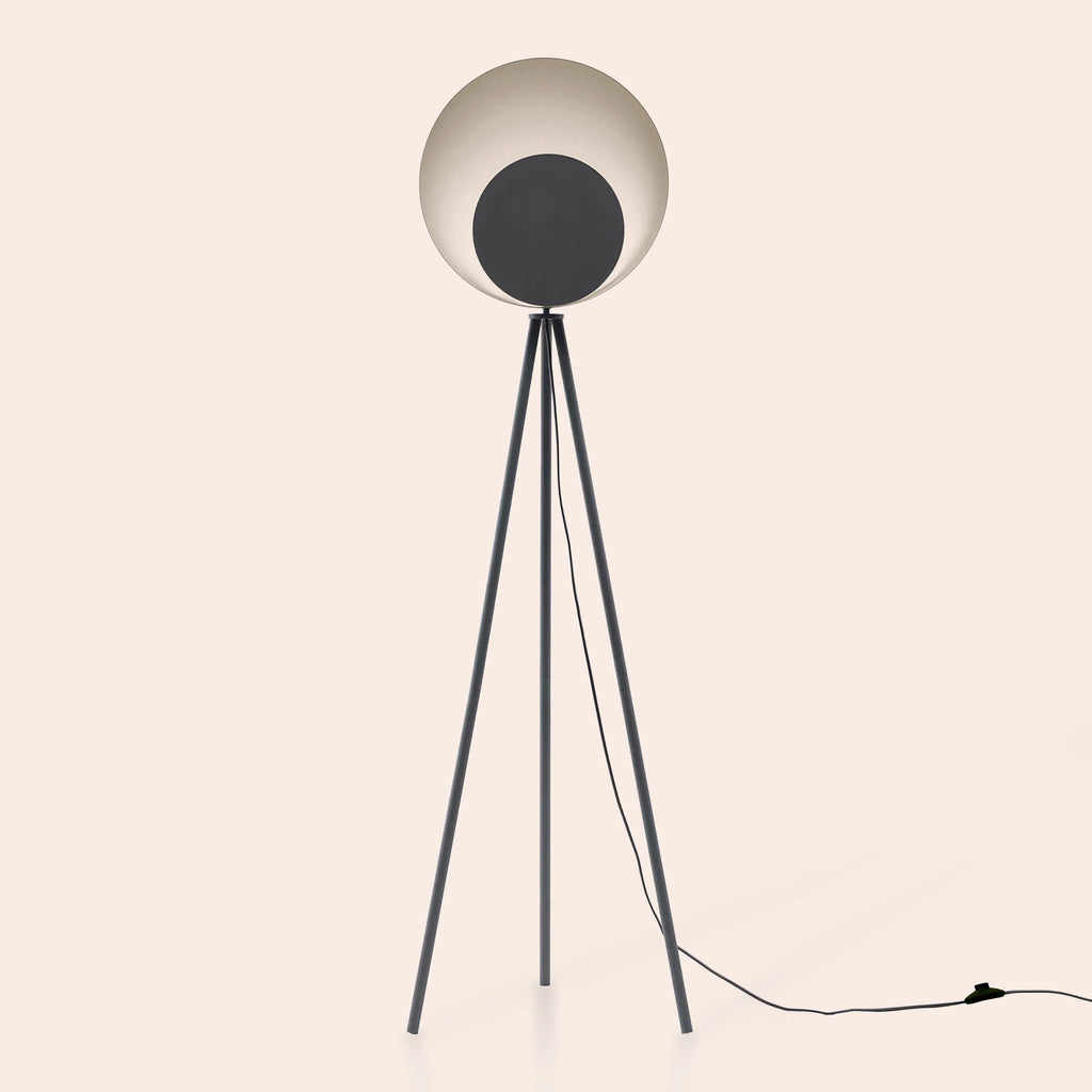 Charcoal grey diffuser floor lamp - Miola