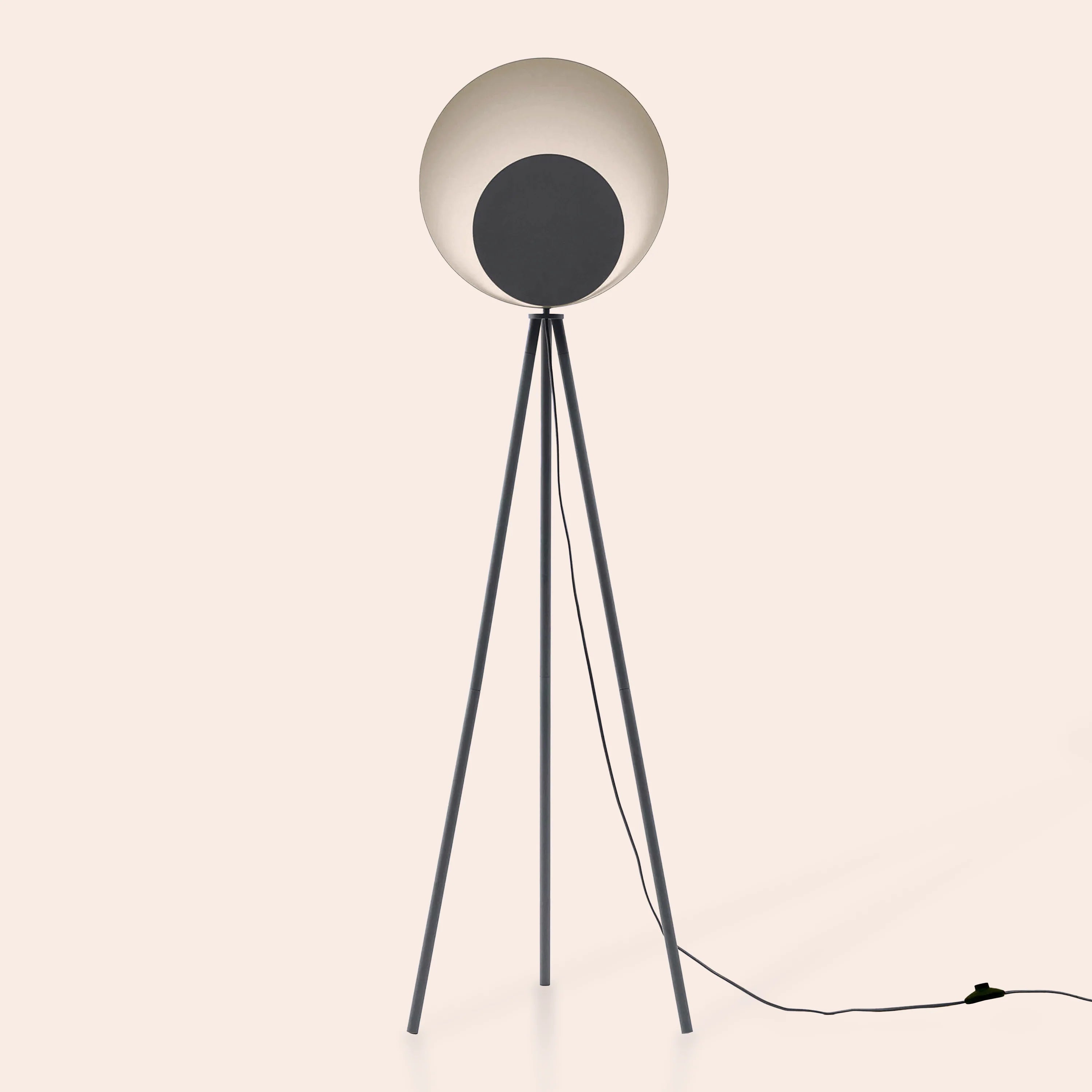 Charcoal grey diffuser floor lamp - Miola