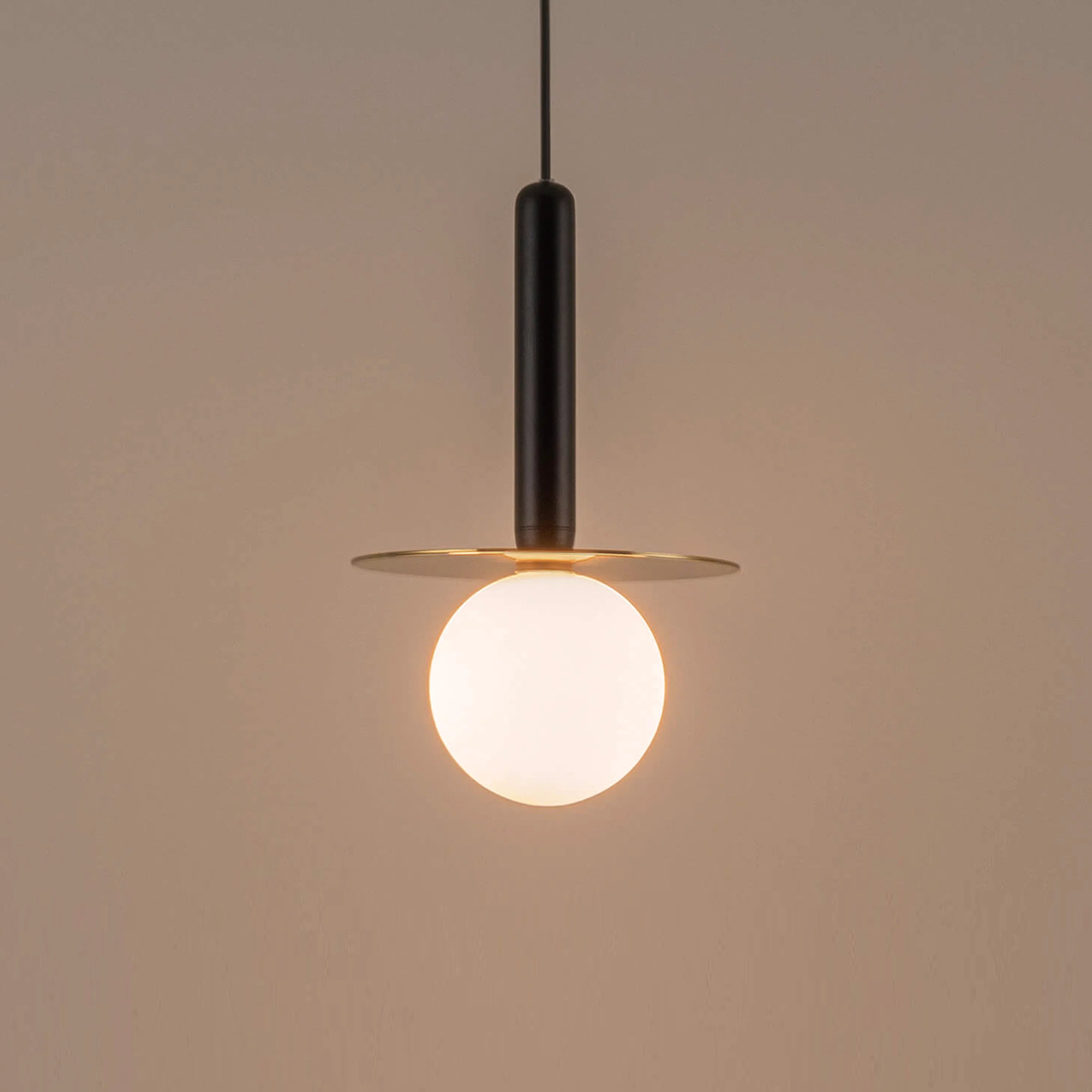 Charcoal Grey Disk Pendant Light - Miola