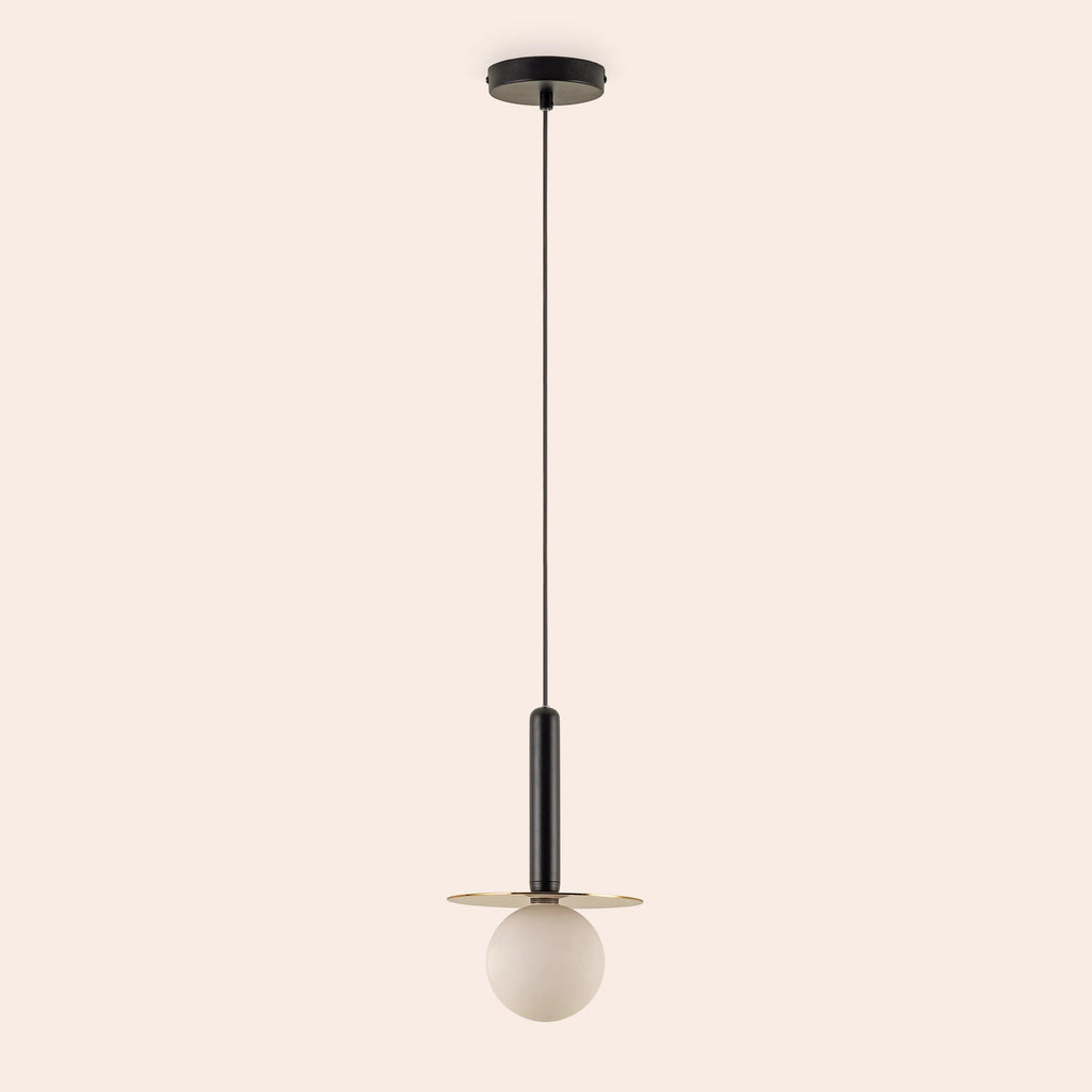 Charcoal Grey Disk Pendant Light - Miola