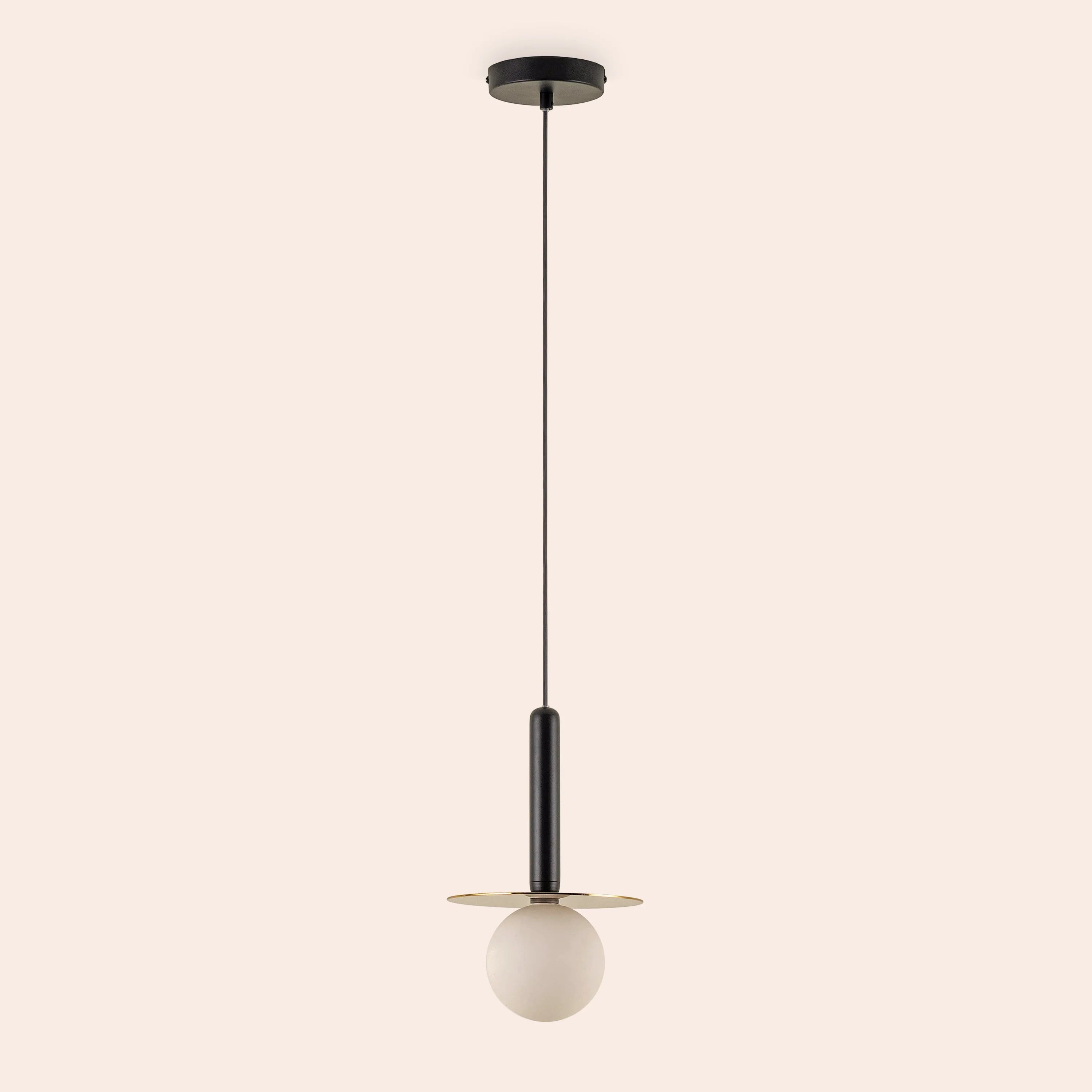Charcoal Grey Disk Pendant Light - Miola