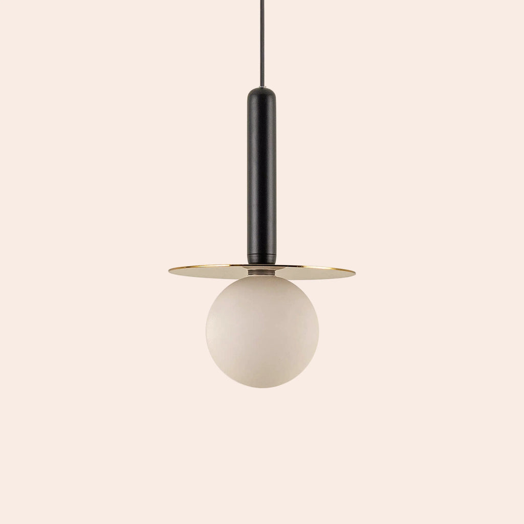 Charcoal Grey Disk Pendant Light - Miola
